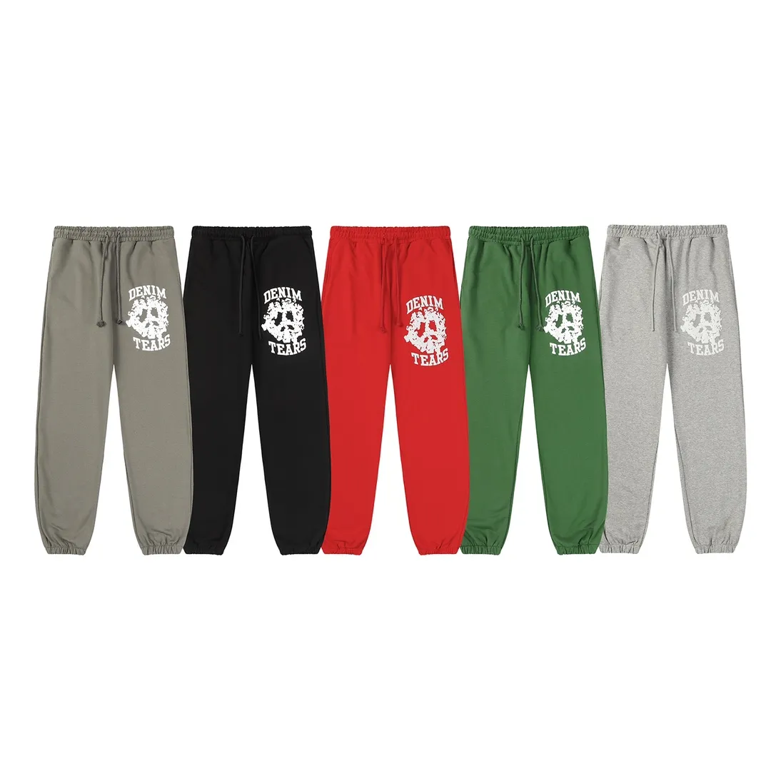 DENIM TEARS new kapok trousers model number: D240P170 color: black gray red dark gray green code number: S M L XL